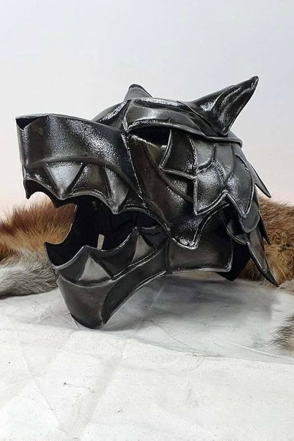 SCULPTED WOLF HELMET